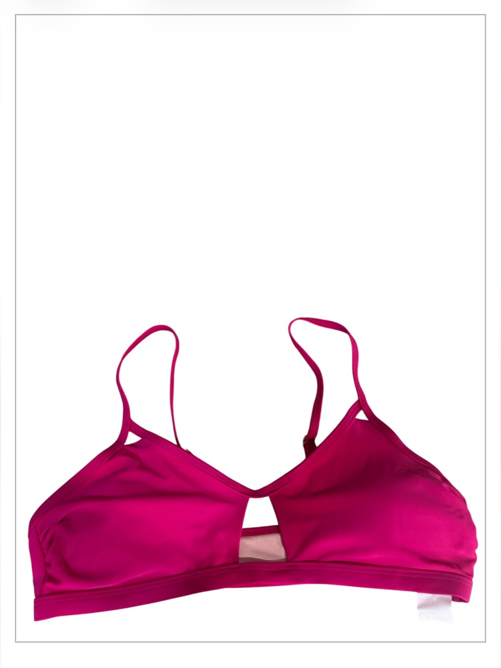CUPSHE  Women's Magenta Bikini
Adjustable Strap Bikini Top size medium